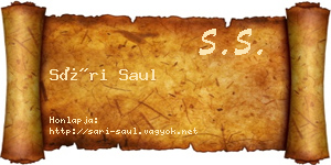 Sári Saul névjegykártya